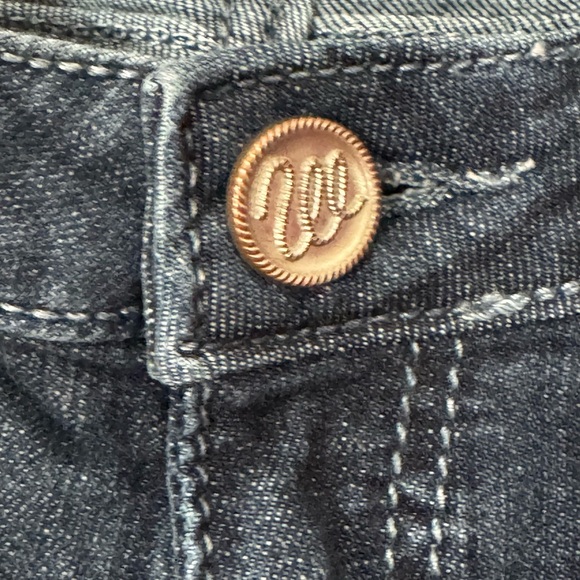 Wrangler Dark Blue Skinny Leg Jeans with Pink Stitching - Picture 7 of 8